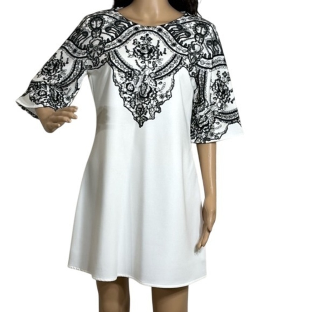 Anne Fontaine Nuala Lace Overlay Mini Dress Size 40 (6-8)